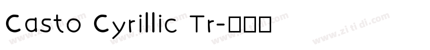 Casto Cyrillic Tr字体转换